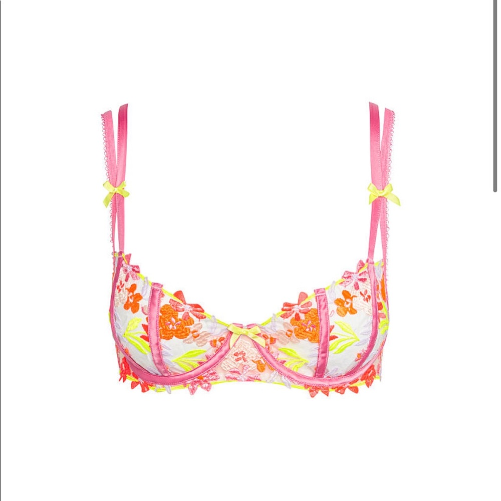 3 PIECE FOR LOVE & LEMONS Summer Tide Bra + Garter + Thong set - Picture 12 of 15